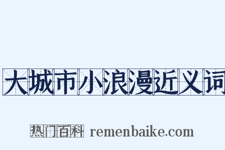 大城市小浪漫近义词是什么意思的图片